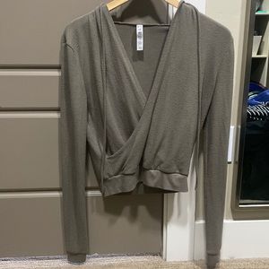 Alo Yoga - Khaki/Green Crossover Hoodie